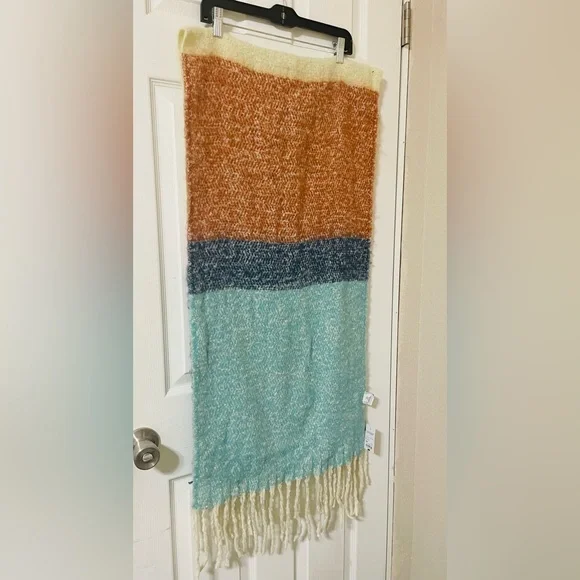 Sale! Sonoma Fringe Striped Scarf Wrap β Fall Colors β New with Tags - Picture 2 of 6